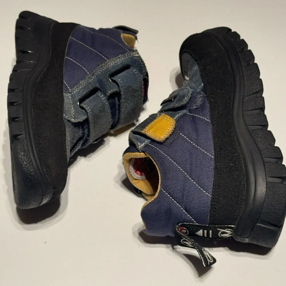 Naturino Boys Leather Shoes Size Us 11 Eu 29 Blue Wool Lined Rain Step